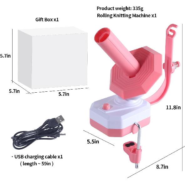 Yarn Winder,Electric Yarn Ball Winder for Crocheting,Compact Yarn Cake Winder with Stepless Speed,Large Capacity Automatic Yarn Spinner Roller Wool