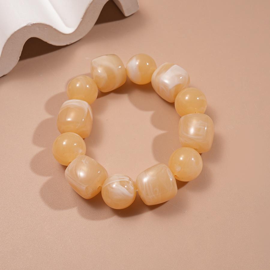 Acrylic beaded irregular square round bracelet personalized niche jewelry