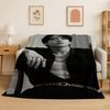 Kpop B-BTS Jeon Jung Kook JK Flannel Blanket Soft Warm Throw Blanket for Bedroom Living Room Bed Travel Camping Picnic Gift