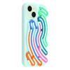 For iPhone 15 Case 3D Stress Relief DIY Colorful Bar Silicone PC Phone Cover Arc Stripe