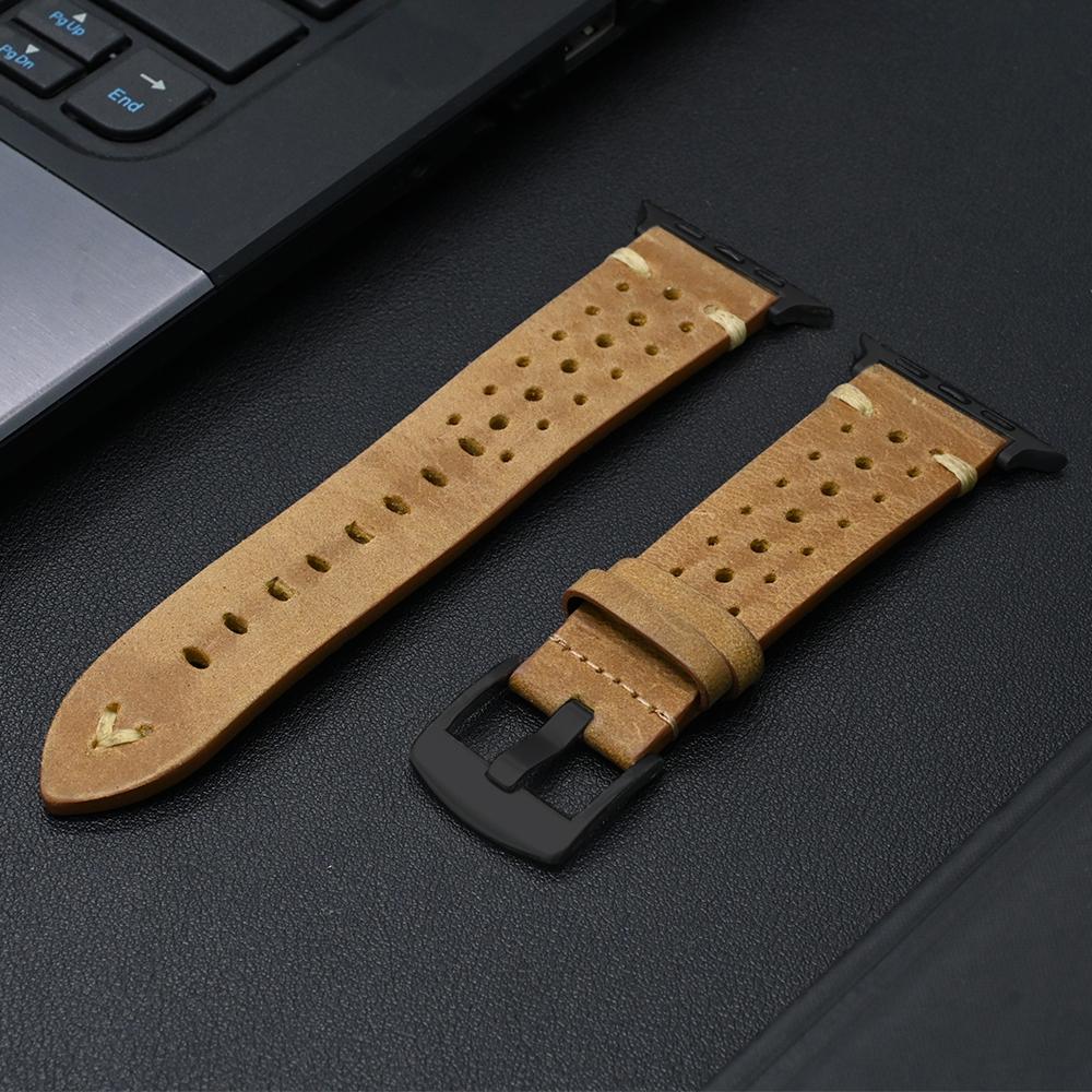 Business Lederarmband für Apple Watch Ultra 2 49mm 10 46mm 42mm Herren Luxus Armbänder für IWatch 9 8 7 6 5 4 SE 41mm 40 38 44mm 45mm