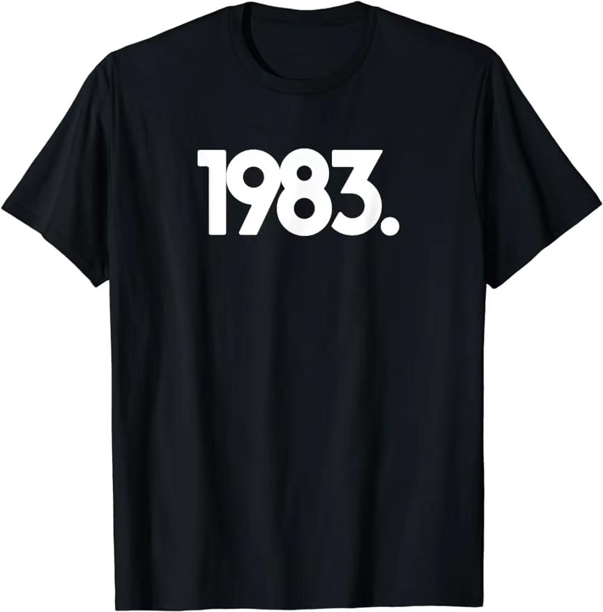 Unisexs 40th Birthday Tshirt Born in 1983 retro street style retro Four Seasons Streetwear vintage t shirt graphic t shirts