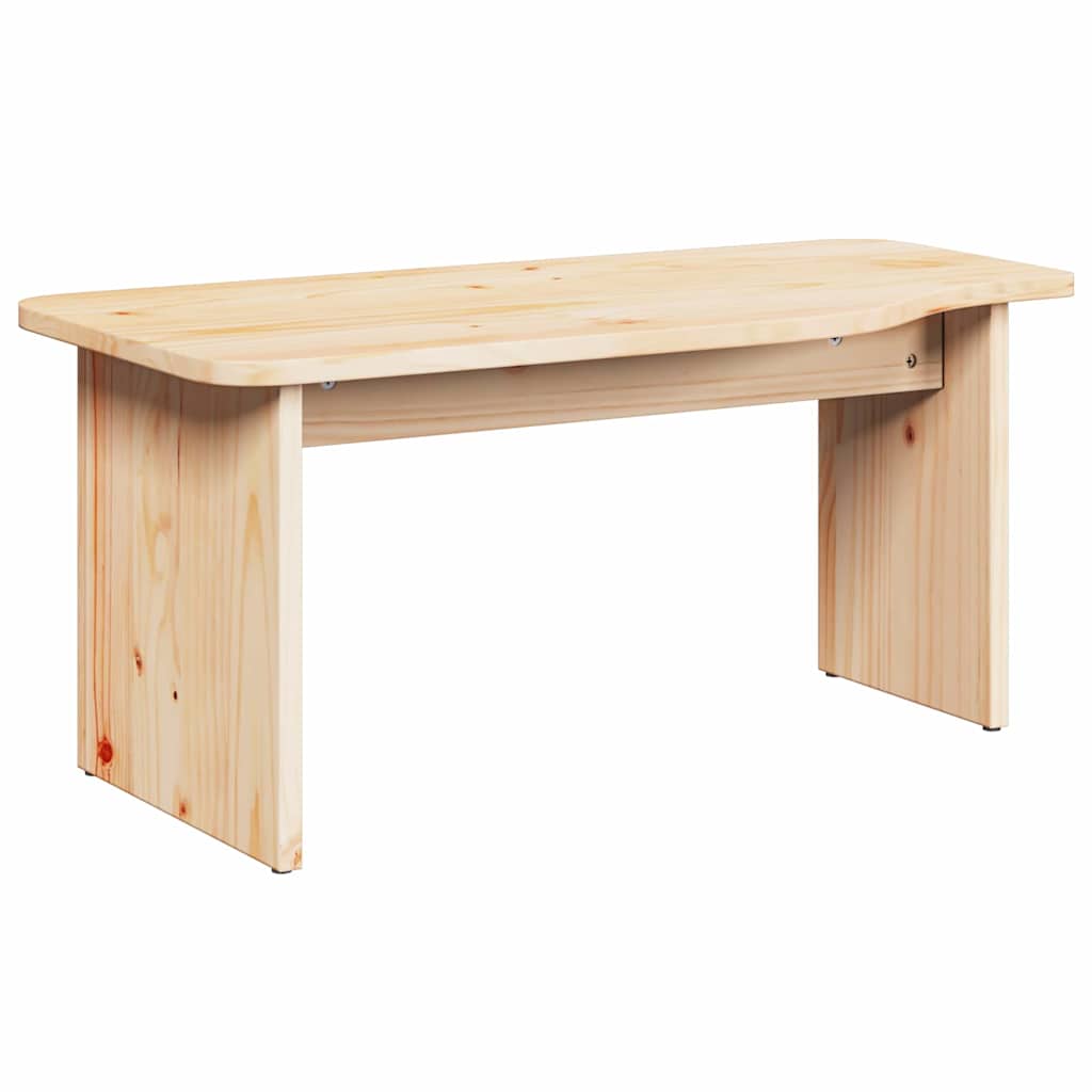 Coffee Table Set 2 pcs Natural Solid Pine Wood