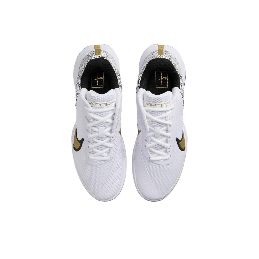 NikeCourt Air Zoom Vapor Pro 2 Magnolia Unisex Sneakers White Black Metallic-Gold FZ8227-100