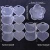 Classic Style Multi-Shape Organizer, Clear Plastic Container with Buckle Closure, Heart and Bear Shape, Lockable Desktop Organizer for Jewelry