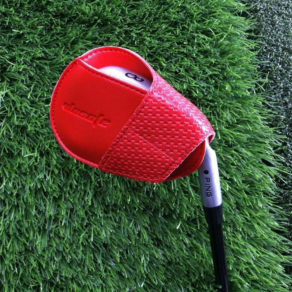 PU Leather Golf Iron Headcovers Golf Training Equipment Wear Resistant Golf Club Head Cover Dustproof Waterproof