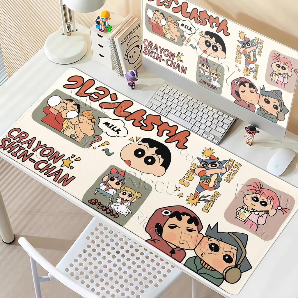XXL Anime Lovely C-Crayon Shin-chan Pattern Mouse Pads Kawaii Cartoon Rubber Rug Gaming Table Laptop Computer Keyboard Desk Mats