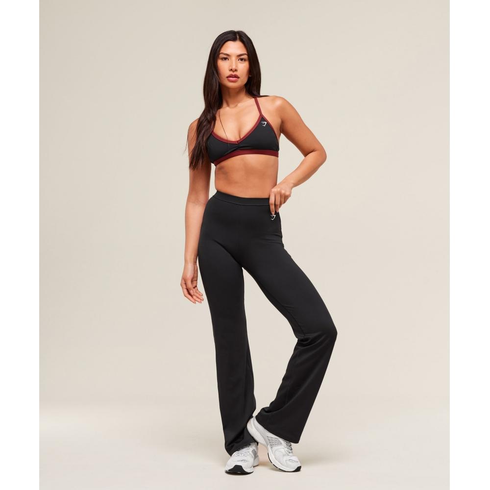 Gymshark Minimal Sports Bra Black Sets Red B3a2j Rb30