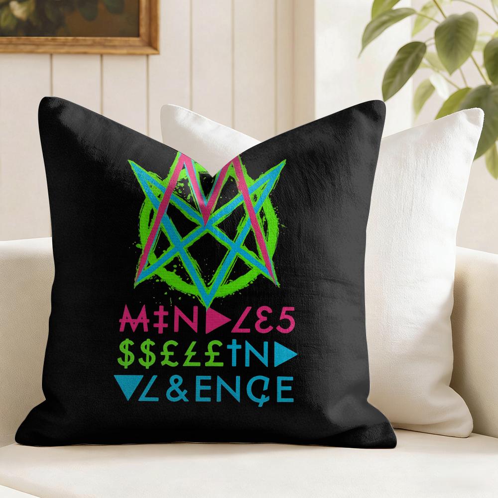 MMindless SSelf Indulgence Cushion Cover Eco Linen Pillow Case DoubleSided Print Breathable Durable Zipper Home Decor Gift