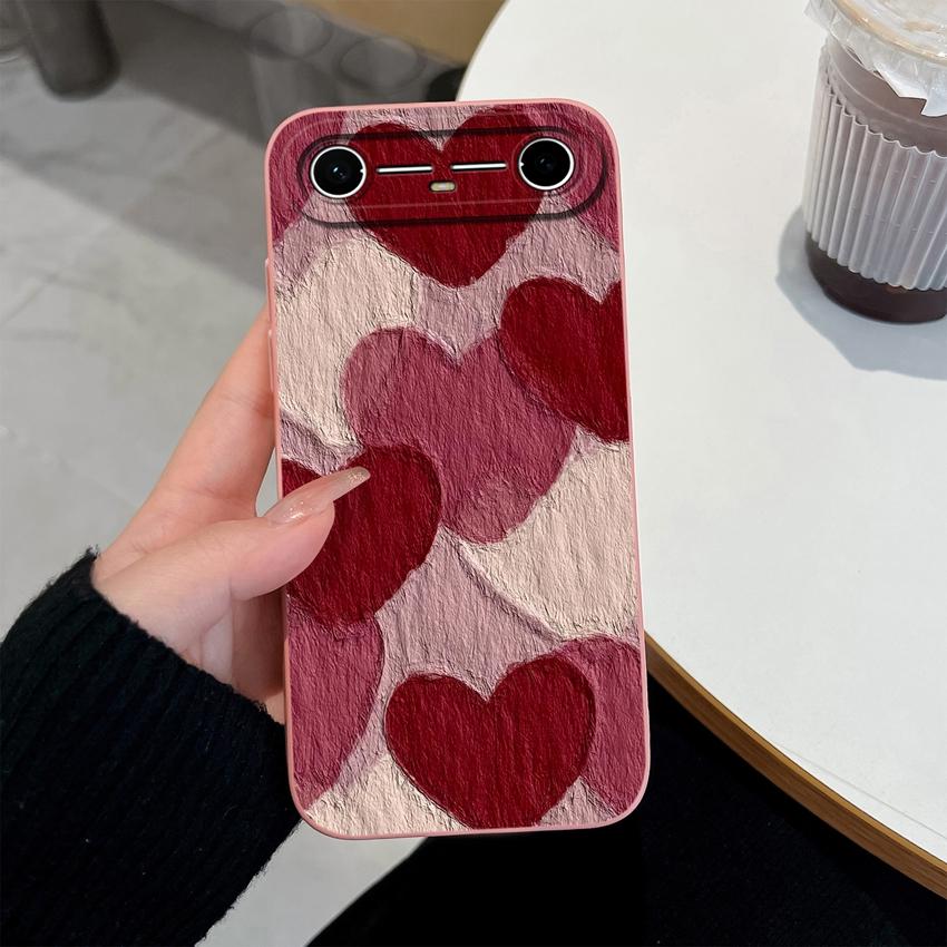 Voor Tecno Pova Slim / Spark Slim Telefoonhoes Olieverf Hart Liefde Mat Siliconen Hoesje Voor Tecno SparkSlim / PovaSlim Behuizing