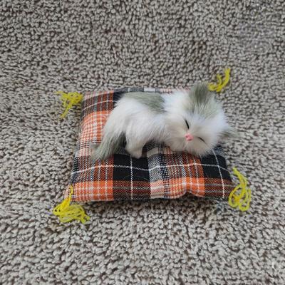 Imitation Cat Home Decor Simulation Mini Cat Cute Cloth Pad Plush Cats Children Birthday Gifts Creative Decoration Supplies