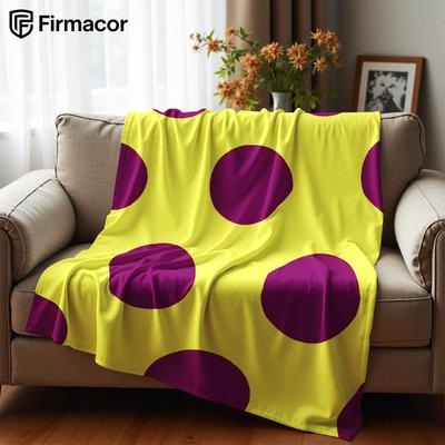 Bright Magenta Dot Soft Flannel Blanket Breathable Warm Throw for Office Car Sofa Kids Room Birthday Xmas Gift