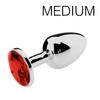 Spolly Medium Jewel Plug - Red 7 X 3.4cm - Generic - Anal Jewelry