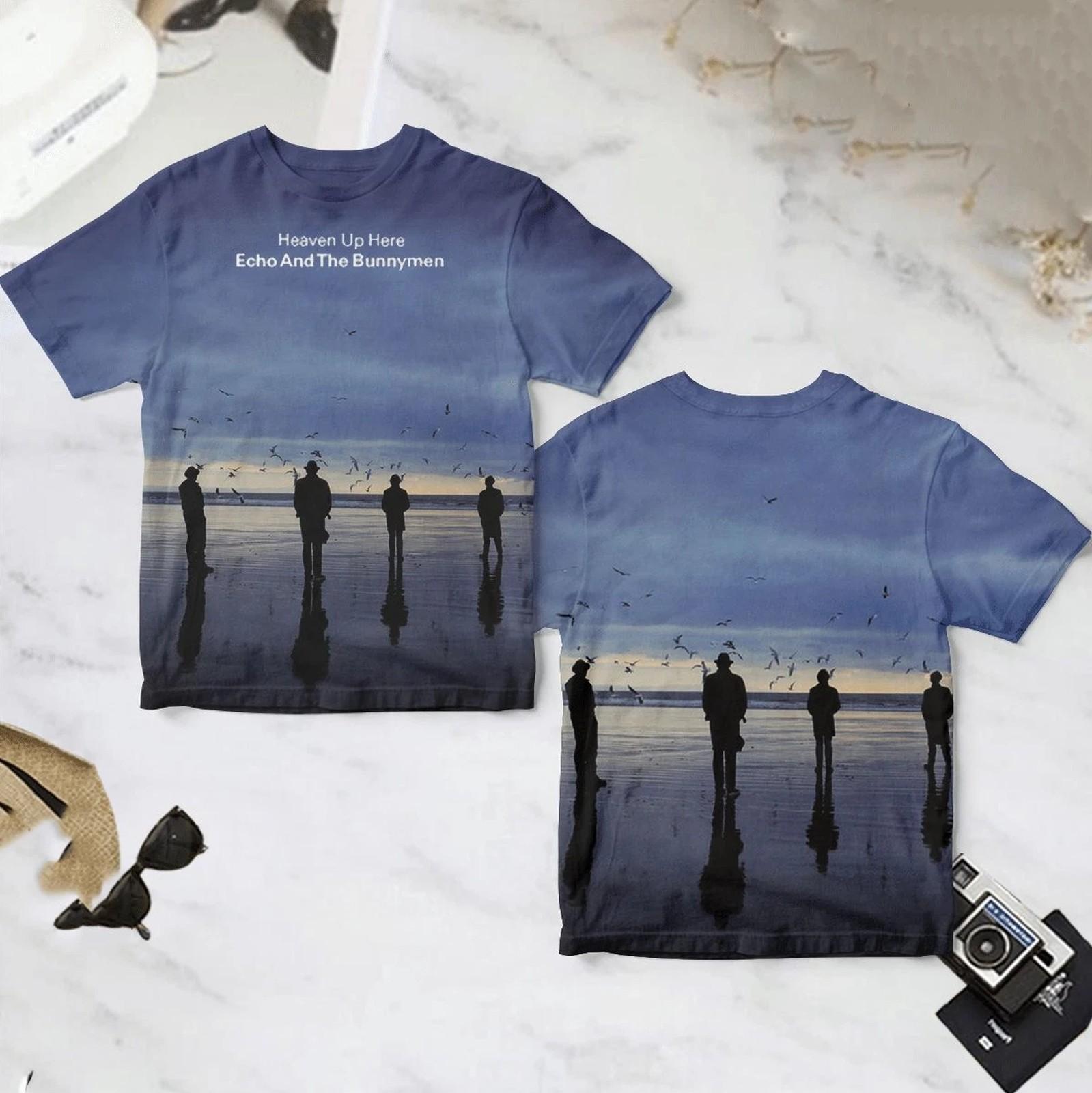 Echo And The Bunnymen Heaven Up Here Album Cover 3D T-Shirt XXXXL