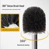 Wall-Mounted Toilet Brush with Long Handle - No Dead Corners, Punch-Free Design for Bathroom Cleaning