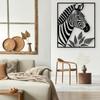 Handmade Black Metal Zebra Wall Art Safari Home Decor Animal Gift