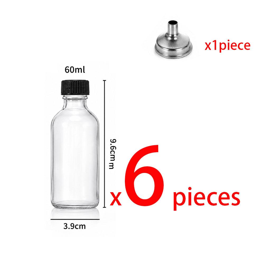Modern Glass Liquid Bottles with Lids,Suitable for Ginger Juice,Oil,Mini-60Ml Eco-Friendly Juice Containers with Pouring Funnel