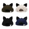 Traveling Cat Ear Hat Plain Color Cat Ear Hat for Teens Sunproof Beanies Hat