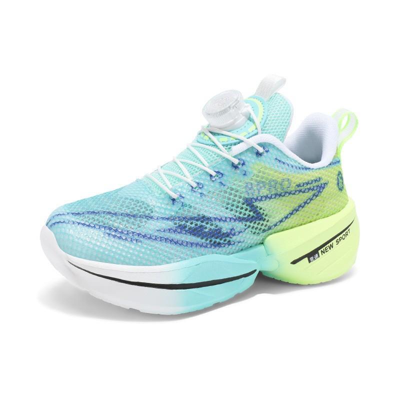 Boys Running Shoes Kids Teens Lightweight Breathable Mesh Sneakers With Rotating Buckle Fall