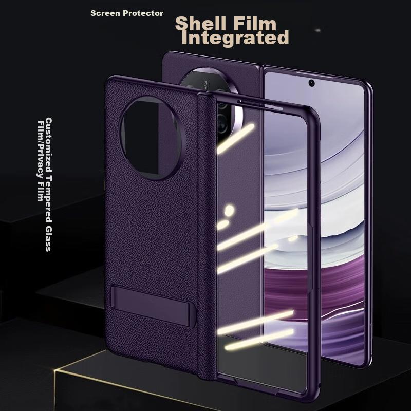 Integrated And Film | Full Hinge CoverageCase for Huawei Mate X5, X5 Collector's Edition Ultra-Thin Leather with Stand, Foldable Screen Case