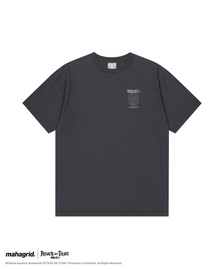 MAHAGRID [Attack On Titan] Washed Colossus Titan Tee Charcoal(Mg2Gmmt511T)