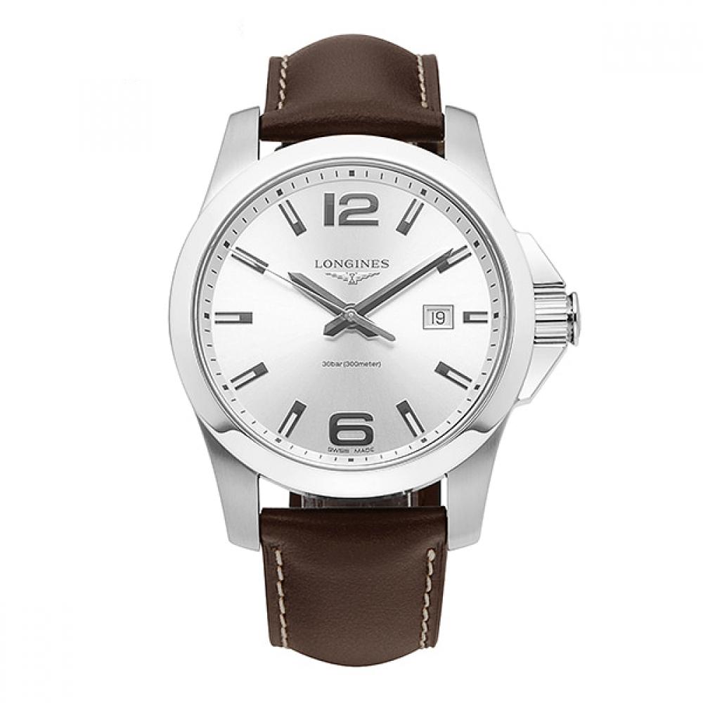 

LongineS L3.760.4.76.5 ConqueSt Men S Leather Watch L3.760.4.76.5