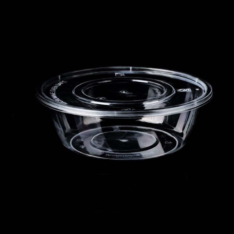 Disposable Round Plastic Meal Boxes with Lids