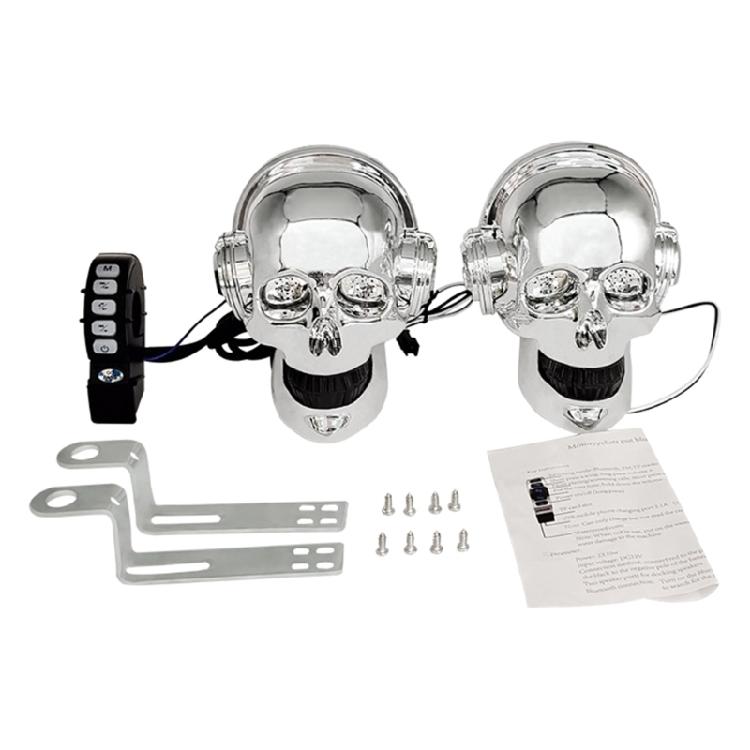 

Мотоциклетні Динаміки Мотоциклетна Стереосистема Стерео Підсилювач Динамік Водонепроникний Сабвуфер-Череп MP3 Плеєр Радіо Система 1