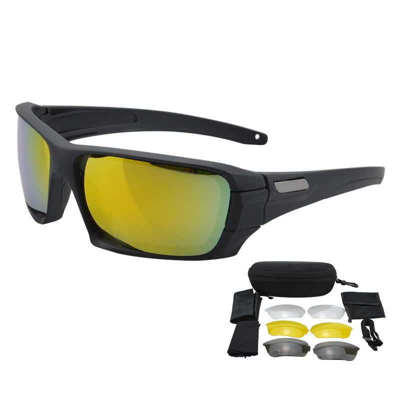 New Tactical Goggles High-Definition Impact-Resistant Windproof Set CS Glasses for outdoor cycling and mountaineering sports