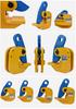L-Type Flat Lifting Clamp for Steel Plates, PDB Vertical, CDH Horizontal, and DHQL Die Forging Lifting Clamps