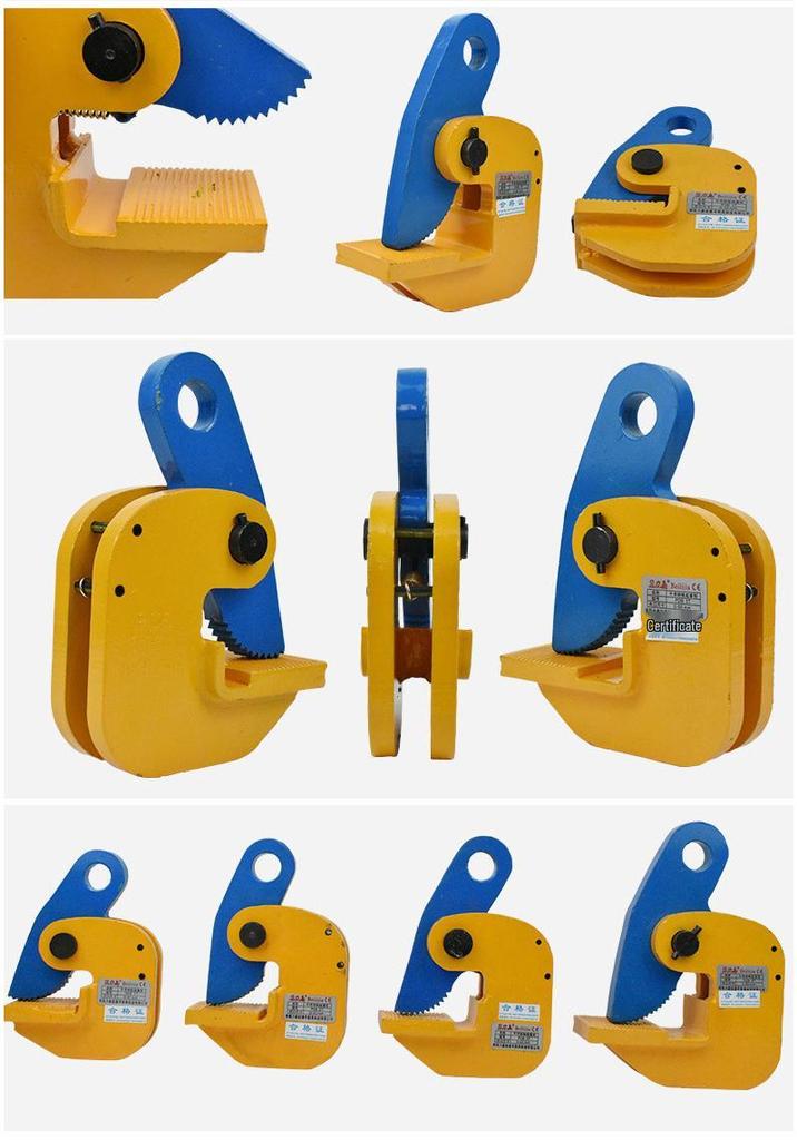 L-Type Flat Lifting Clamp for Steel Plates, PDB Vertical, CDH Horizontal, and DHQL Die Forging Lifting Clamps