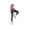 PUMA High Waist Running Fitness Training Solid Color Nine Point Sports Pants Women bottoms Navy-Blue 520267-06