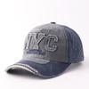European and American new men's and women's outdoor curved brim baseball cap retro letter NYC sticker personalized cap