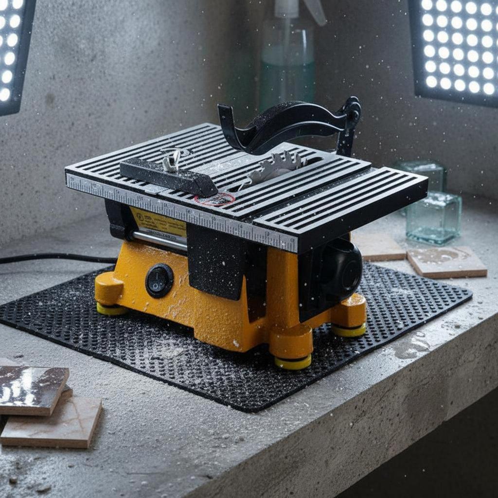 Mini Table Saw Portable Miniature Bench Low Noise Cutting Machine for Hobbyists, DIY
