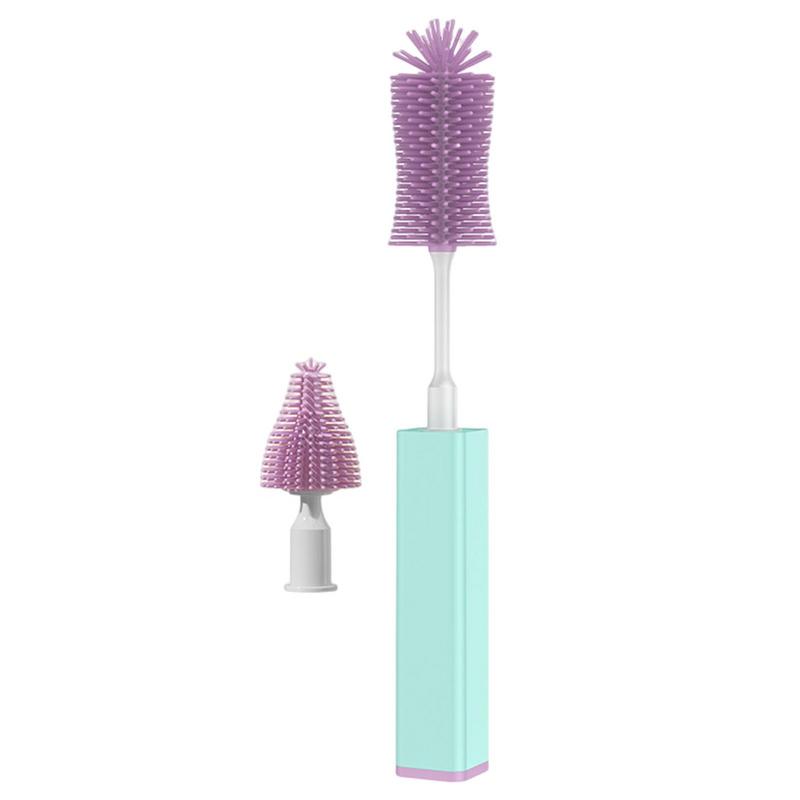 

Silicone Bottle Cleaning Brush 360 Degree Rotation Baby Pacifier Nipple Straw Cup Scrubber Cleaning Brushes Set Cleaning Tools зелёный