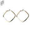 S925 Sterling Silver Simple 2026 New Style Square Hoop Earrings Exaggerated Large Earrings European and American Style Ear Studs