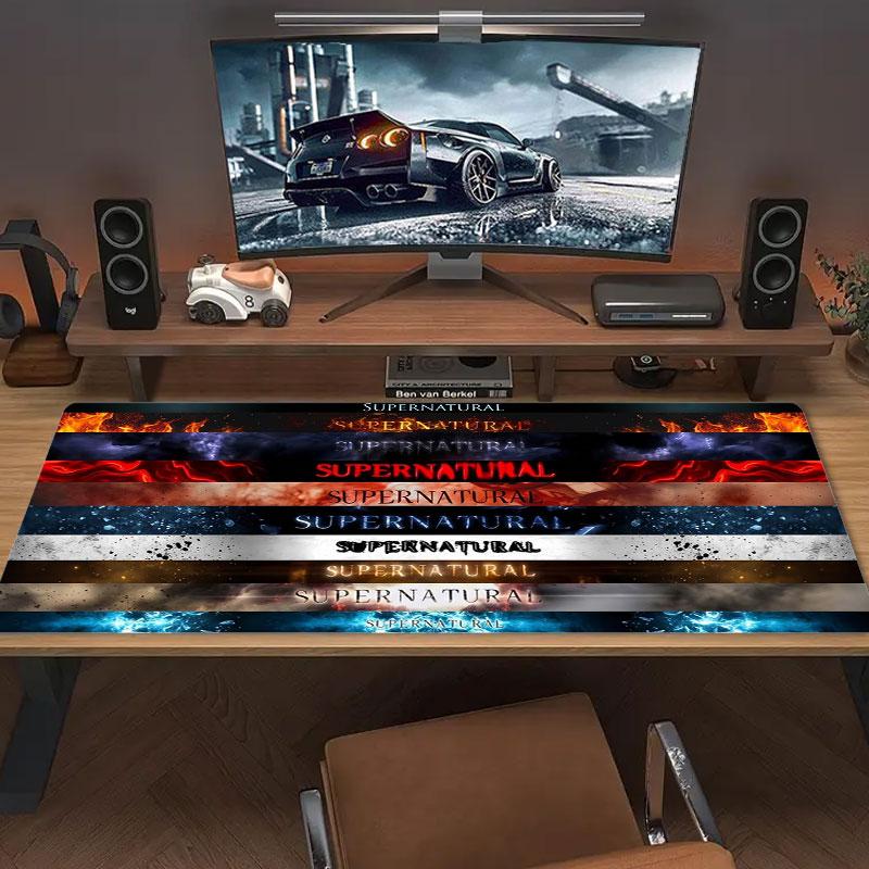 Supernatural Elements Large Size Mouse Pad Large Gaming Table Cushion Nonslip Laptop Tablet Big Mousepad Xxl Mat Mini Pc Playmat With Lock Edge