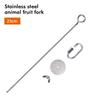 Parrot Stainless Steel Fruit Fork Apple Fork Toy Bird Cage Supplies Bird Fruit Insert Feeder Pet Parrot Accessories Bird Feeder