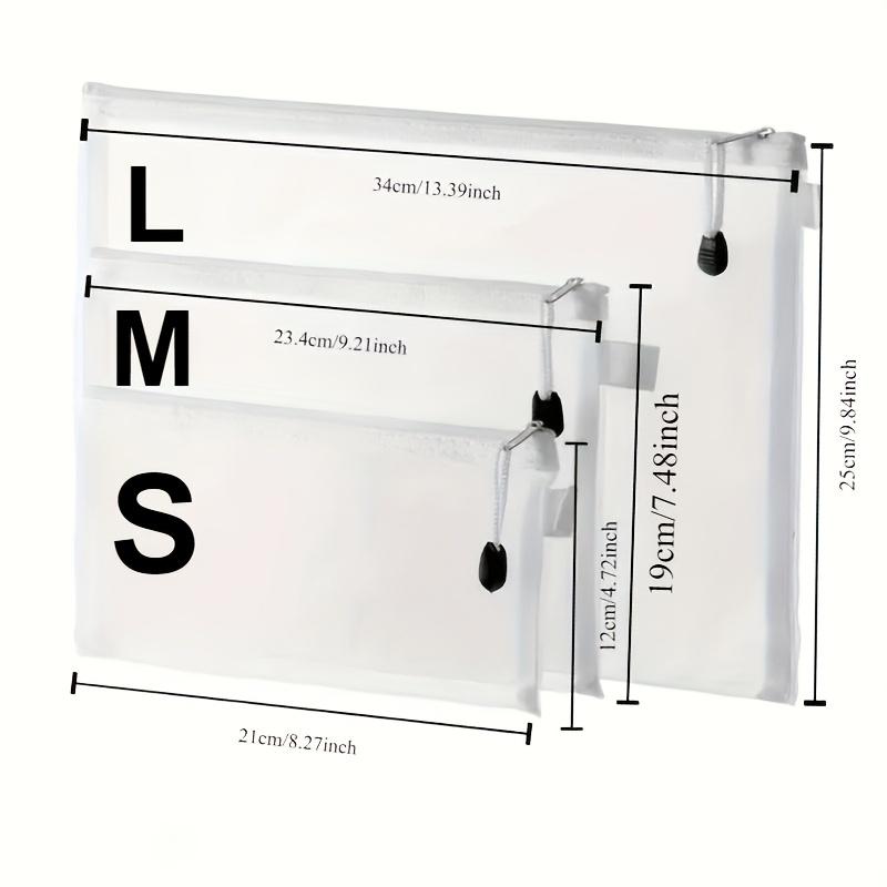 

10 шт. Великі офісні сумки для зберігання | Нова нейлонова сітчаста сумка-органайзер на блискавці-пазлі, Маленький прозорий підвісний пакет для документів-конструктора S