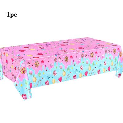 1 Piece of Colorful Candy Themed Disposable Tablecloth