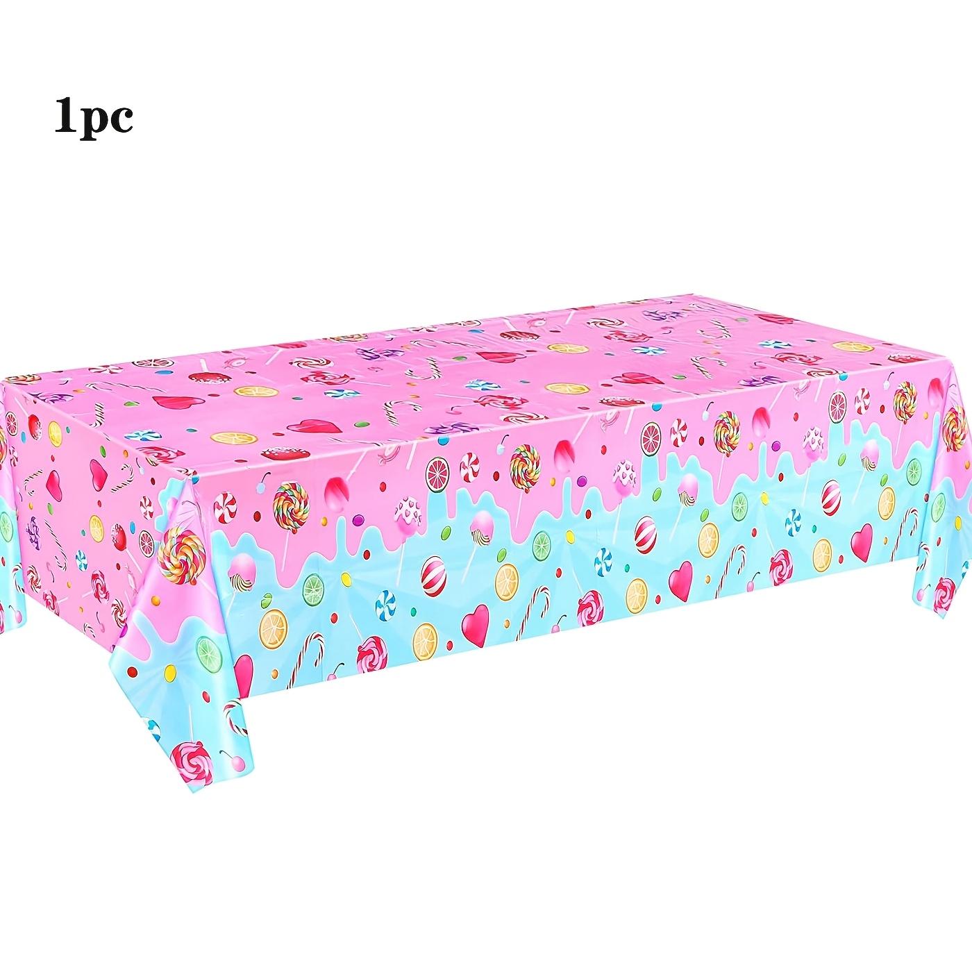 

1 piece of colorful candy themed disposable tablecloth 120*180cm