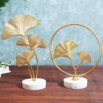 Metal Leaf Showpiece for Table Decorative Showpiece - 21 Cm  (Metal, Multicolor)
