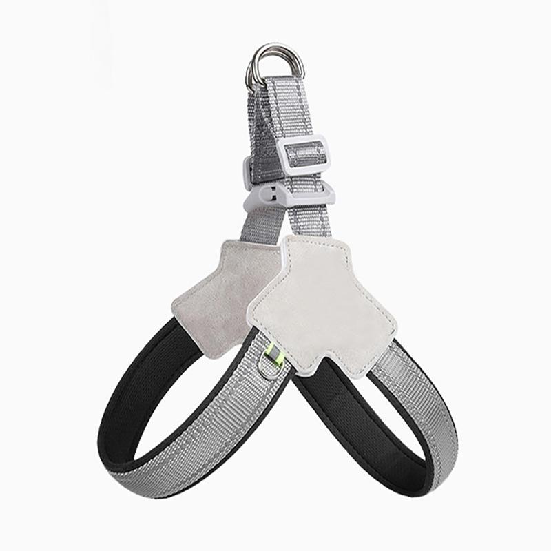 

Жилет-шлейка/поводок для домашней собаки, подходит для маленьких и средних сиба-ину, корги, бишон-фризе, пуделей и других пород M чёрный