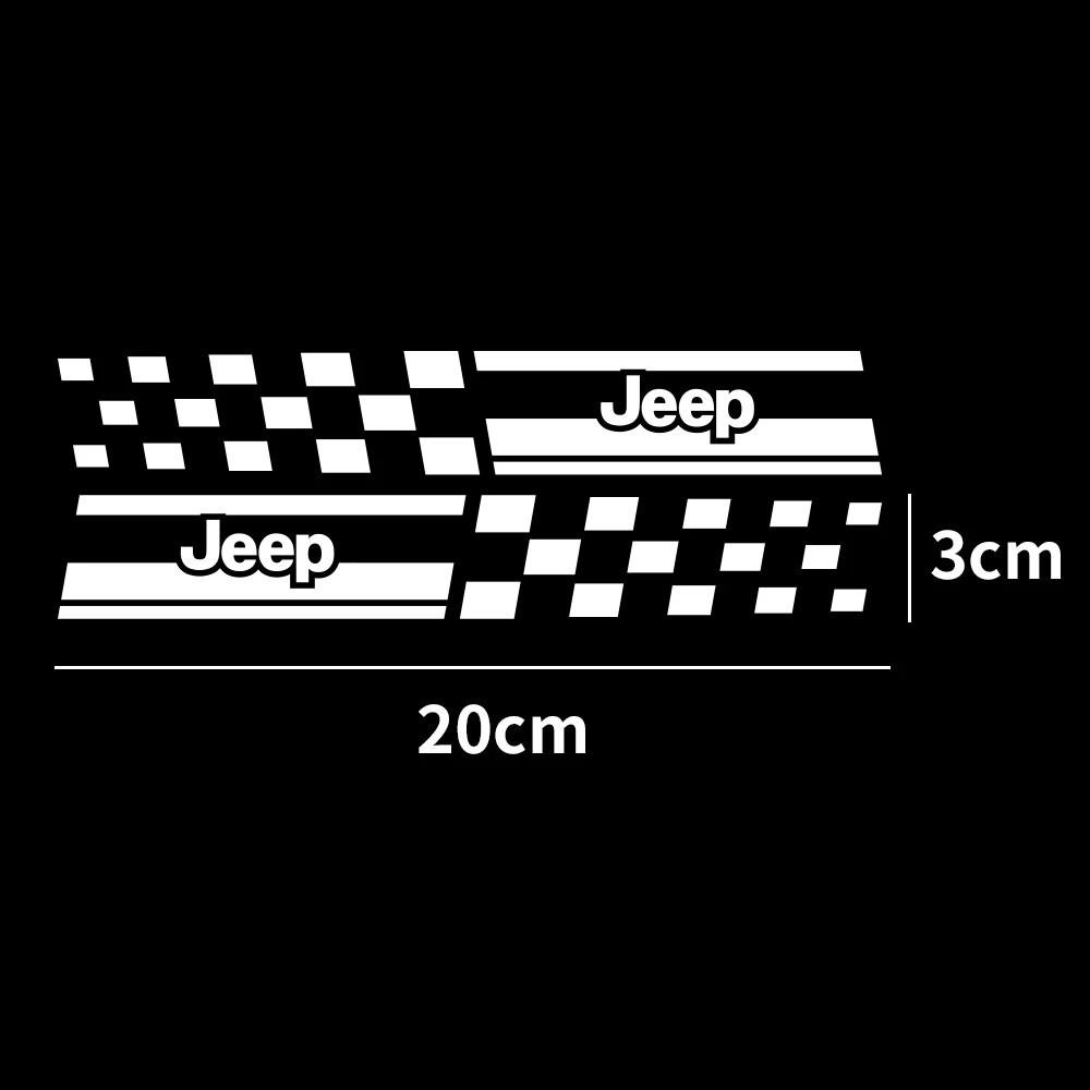 2Pcs Reflective Waterproof Car B Pillar Sticker Decal for Jeep Renegade Wrangler Grand Cherokee Compass Patriot Auto Accessory AMN1