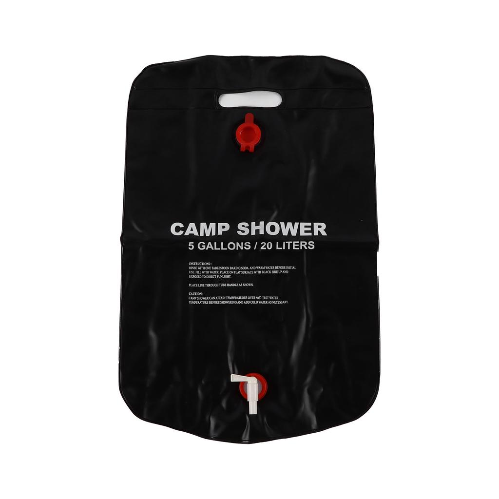 20L Water Shower Bag Solar Powered Foldable Portable PVC Heating Bath Bag for Outdoor Camping