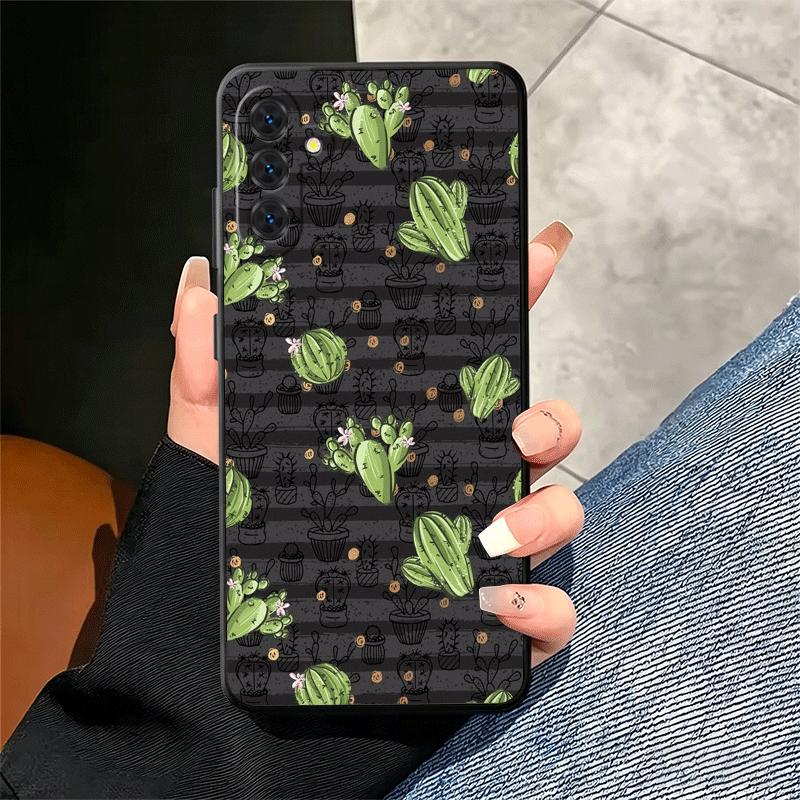 Cactus Pattern Soft Phone Case for Samsung A17 A37 A57 A16 A26 A36 A56 A15 A25 A35 A55 A14 A24 A34 A54 A13 A23 A33 A53 A52 A12
