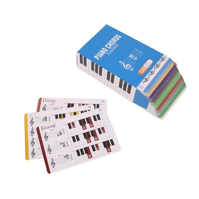 Piano Akkoord Kaart Piano Akkoorden Grafiek Vingerzettingstabel 120 stuks Kleurgecodeerde Kaarten voor Piano Beginners Muziek