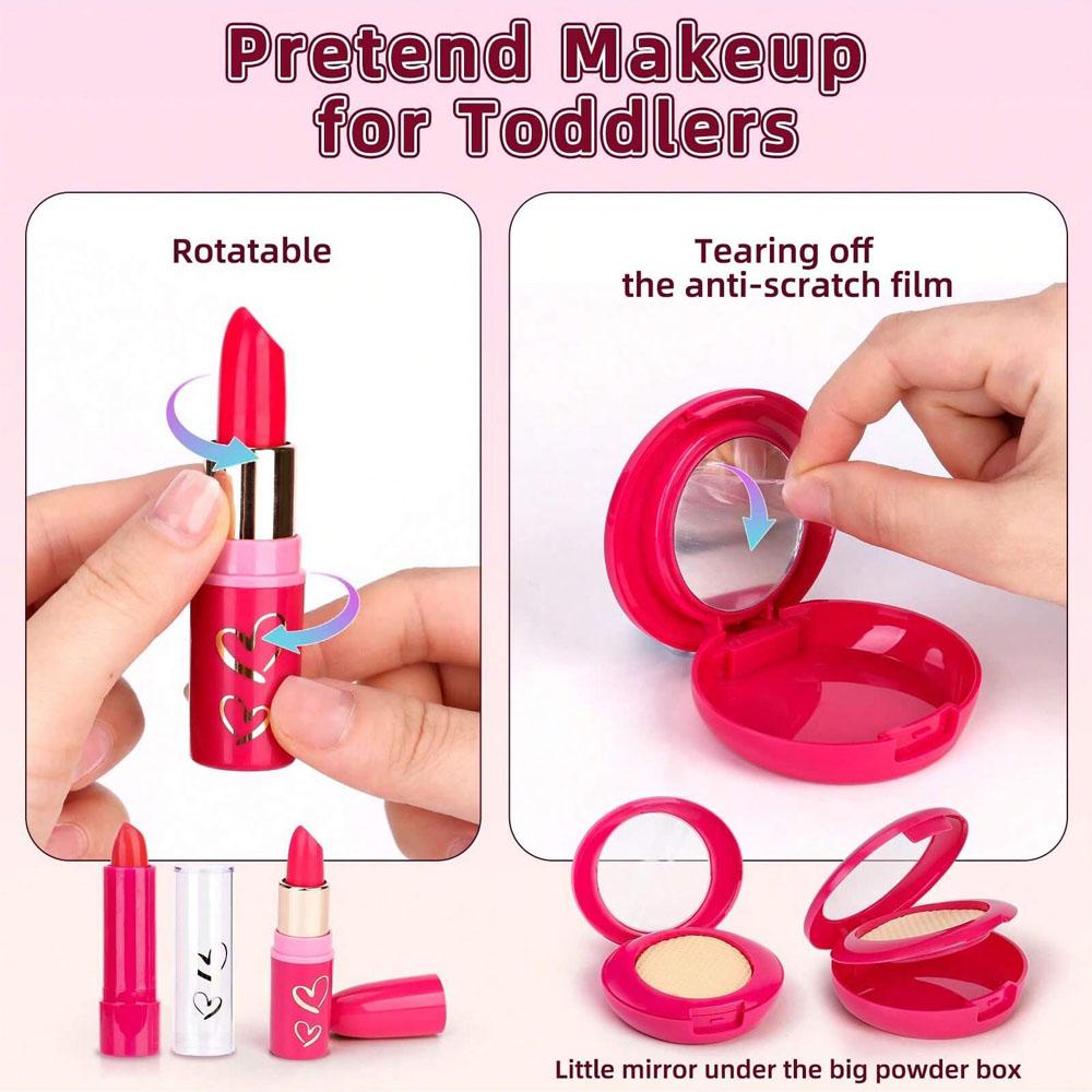 Girl Gifts Pretend Play Makeup Toys Beauty Set for Toddler Little Girls Age 3 4 5 6-8 Kids Your Princess Children's Day Birthday