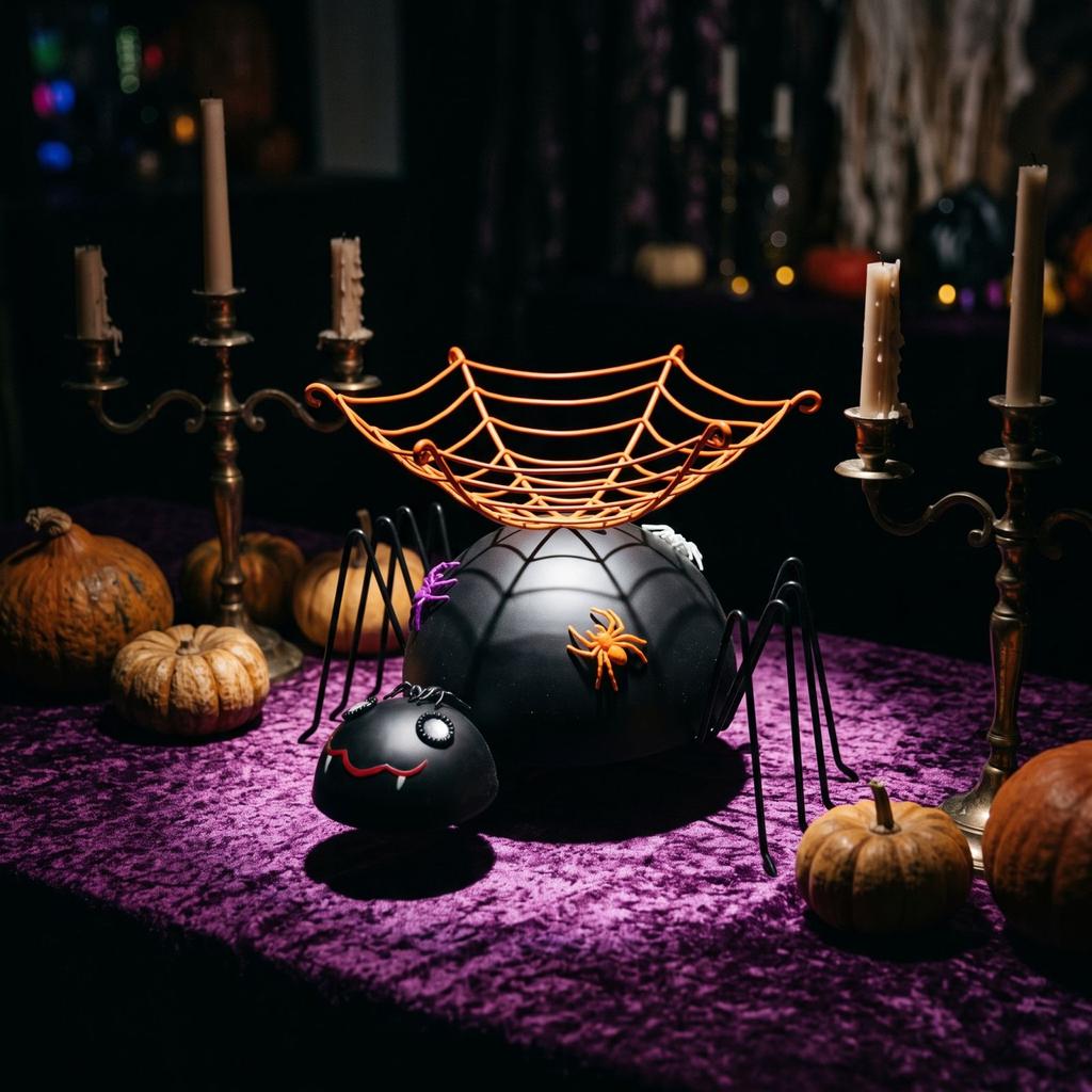 Halloween Candle Holder, Candy Storage Table Decor for Party Snack Container