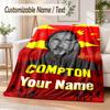 Kendrick Lamar Custom Name Flannel Throw Blanket Soft Warm for Sofa Bed Indoor Home Use